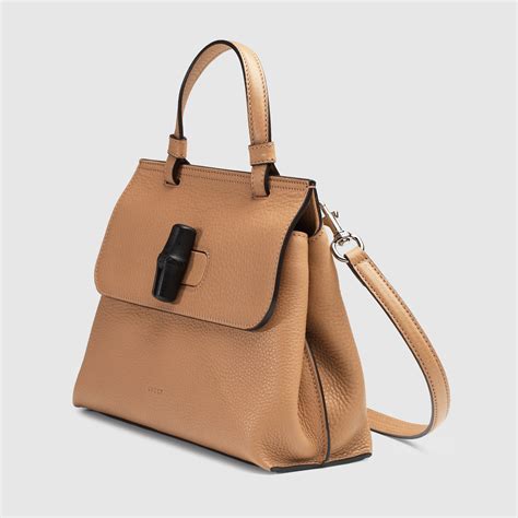 gucci bamboo daily leather top handle bag review|Gucci bamboo handle bag vintage.